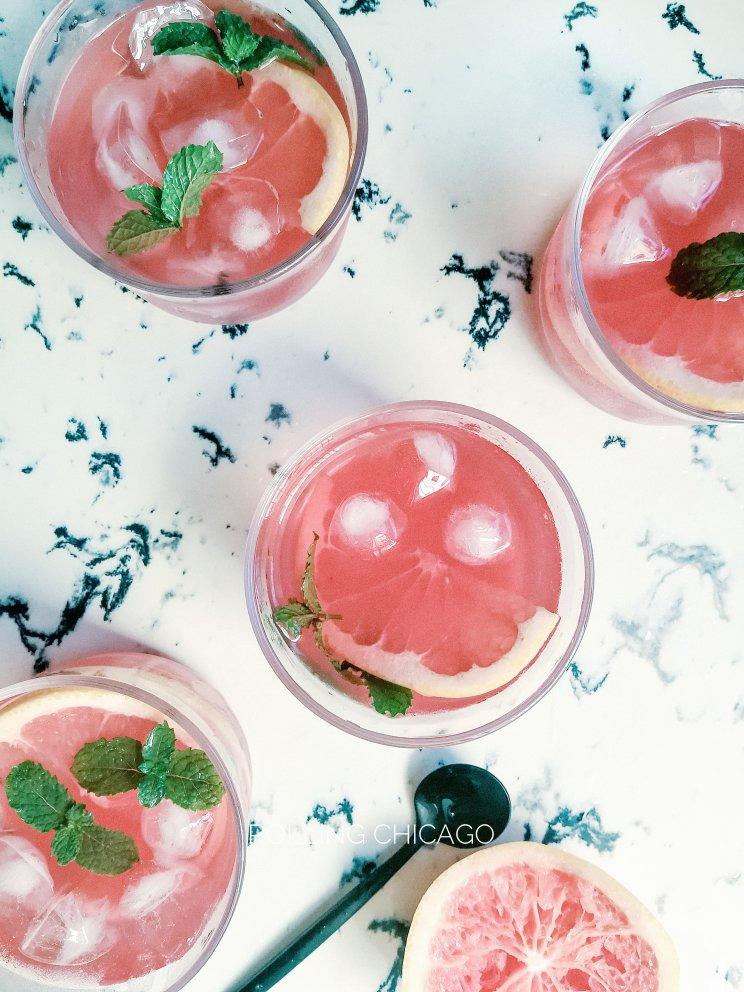 夏日晚霞葡萄柚冰茶