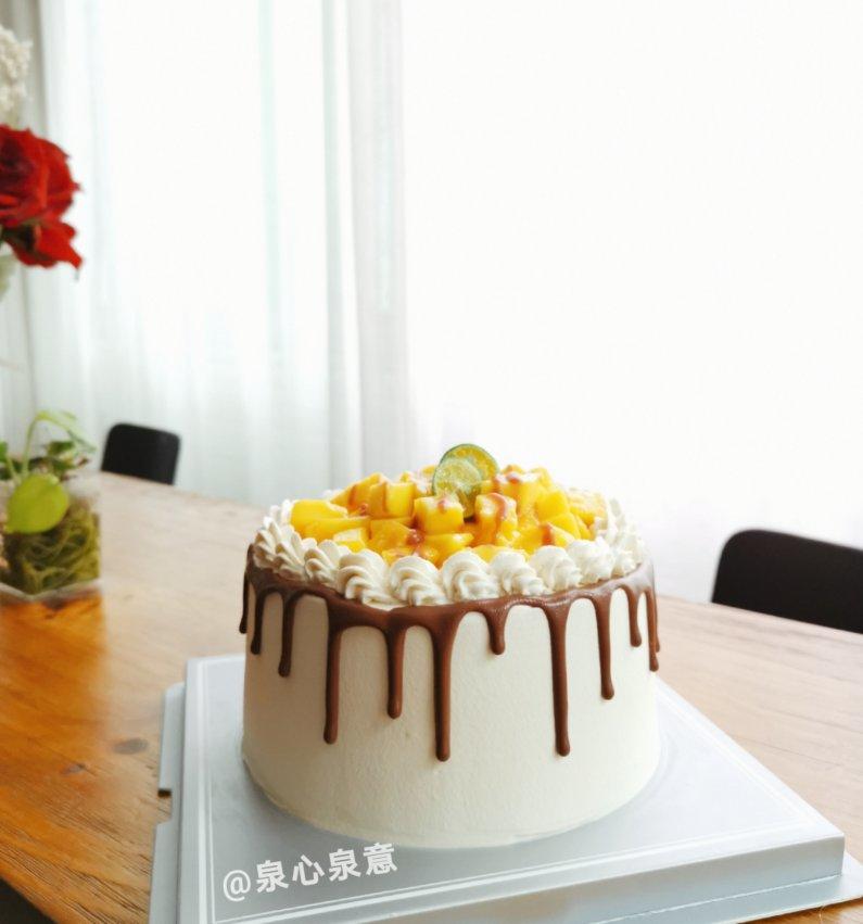 焦糖芒果奶油蛋糕