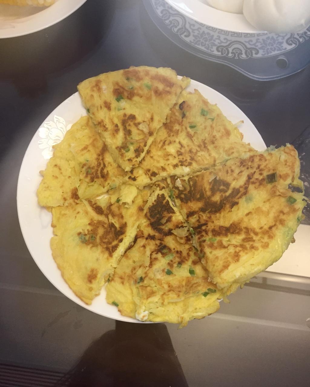 杂蔬土豆鸡蛋饼