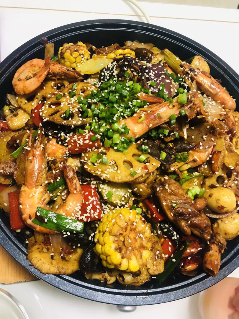 元气少女魏大勋做的麻辣香锅