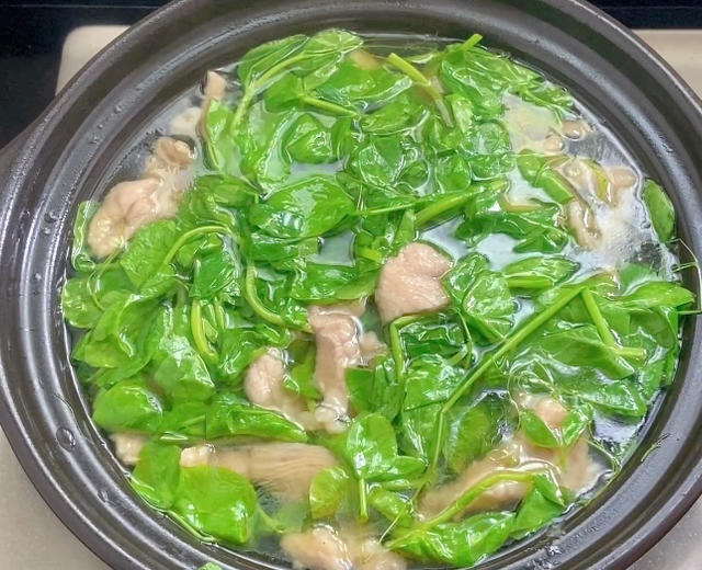 豌豆尖滑肉汤，汤不浑肉不脱浆的方法的做法