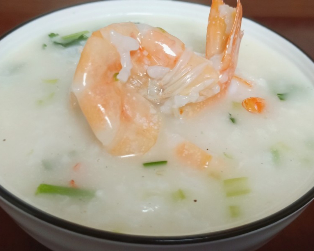 砂锅粥(鲜虾家常版)的做法