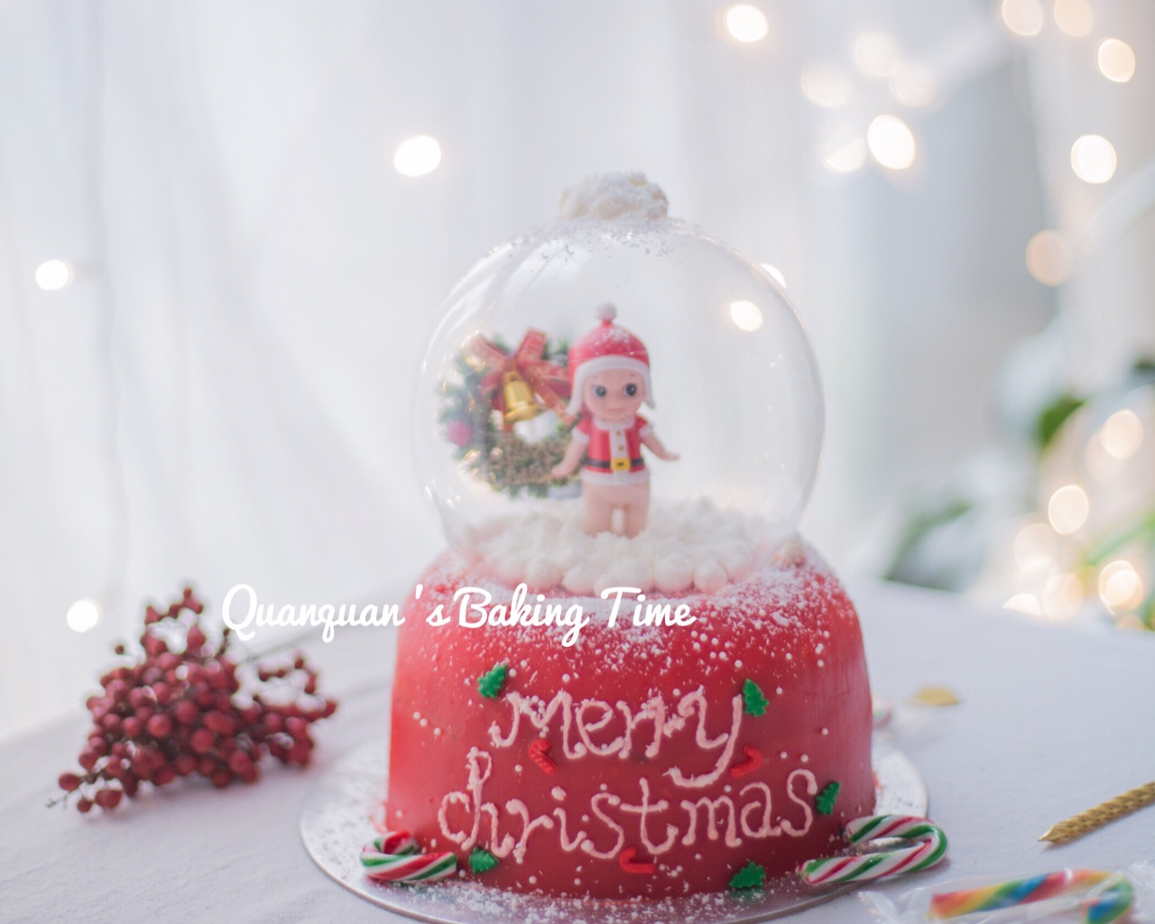 圣诞水晶球可爱蛋糕的做法