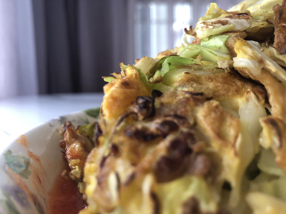 美味卷心菜丝煎饼