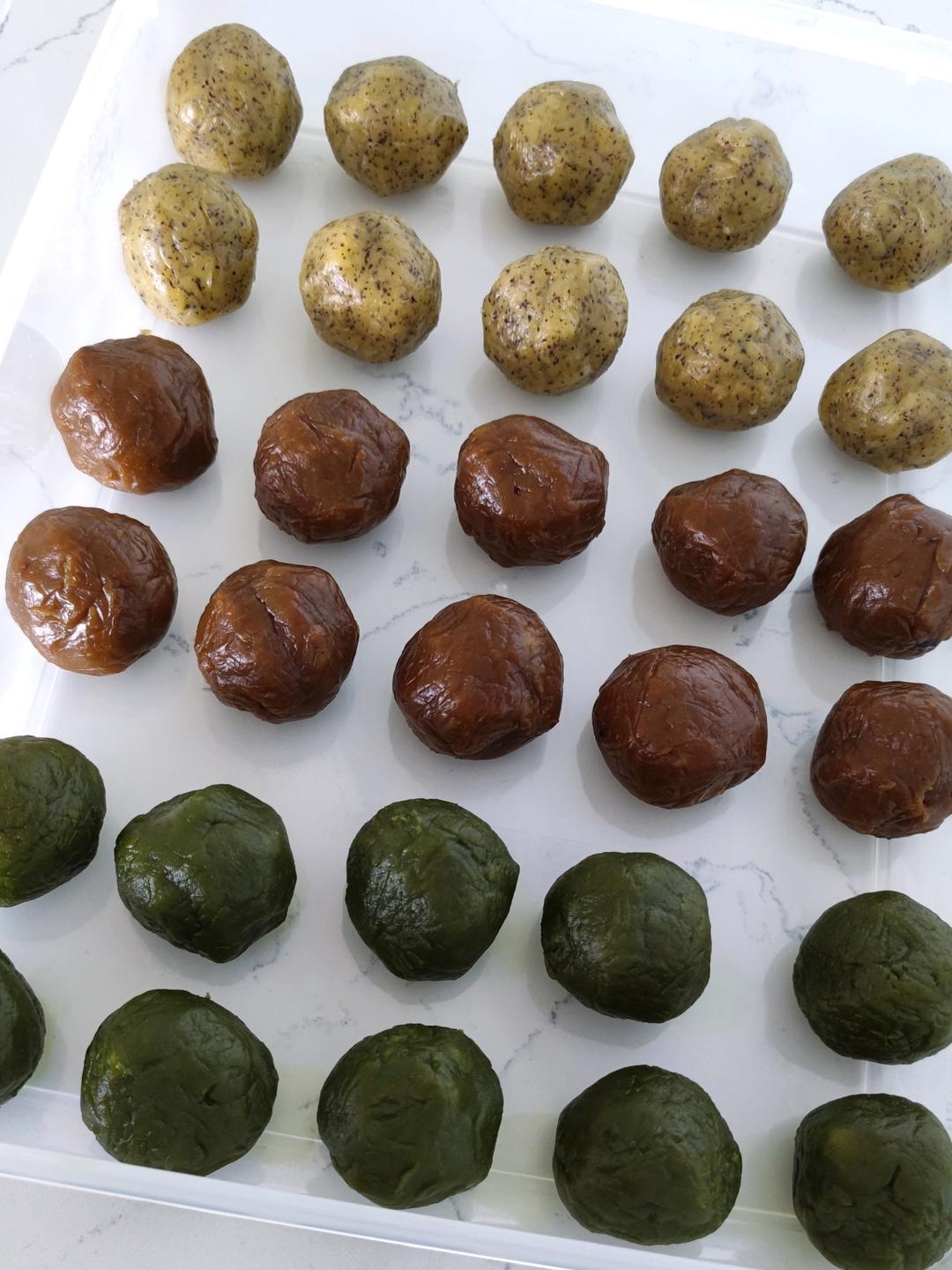 🥮一次学会6种奶黄馅｜原味｜伯爵茶｜金沙｜抹茶｜可可｜摩卡（消耗奶油）
