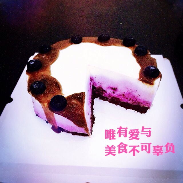 渐变蓝莓冻芝士蛋糕（免烤）