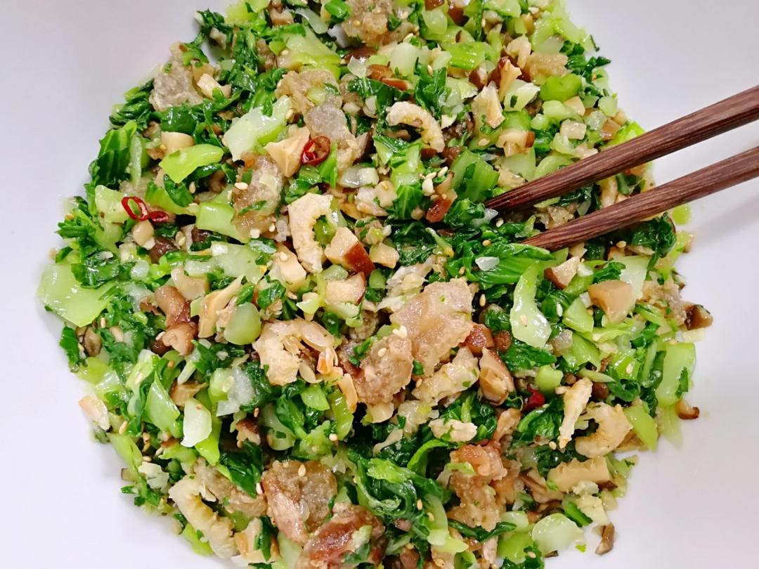 绿绿的青菜油渣包