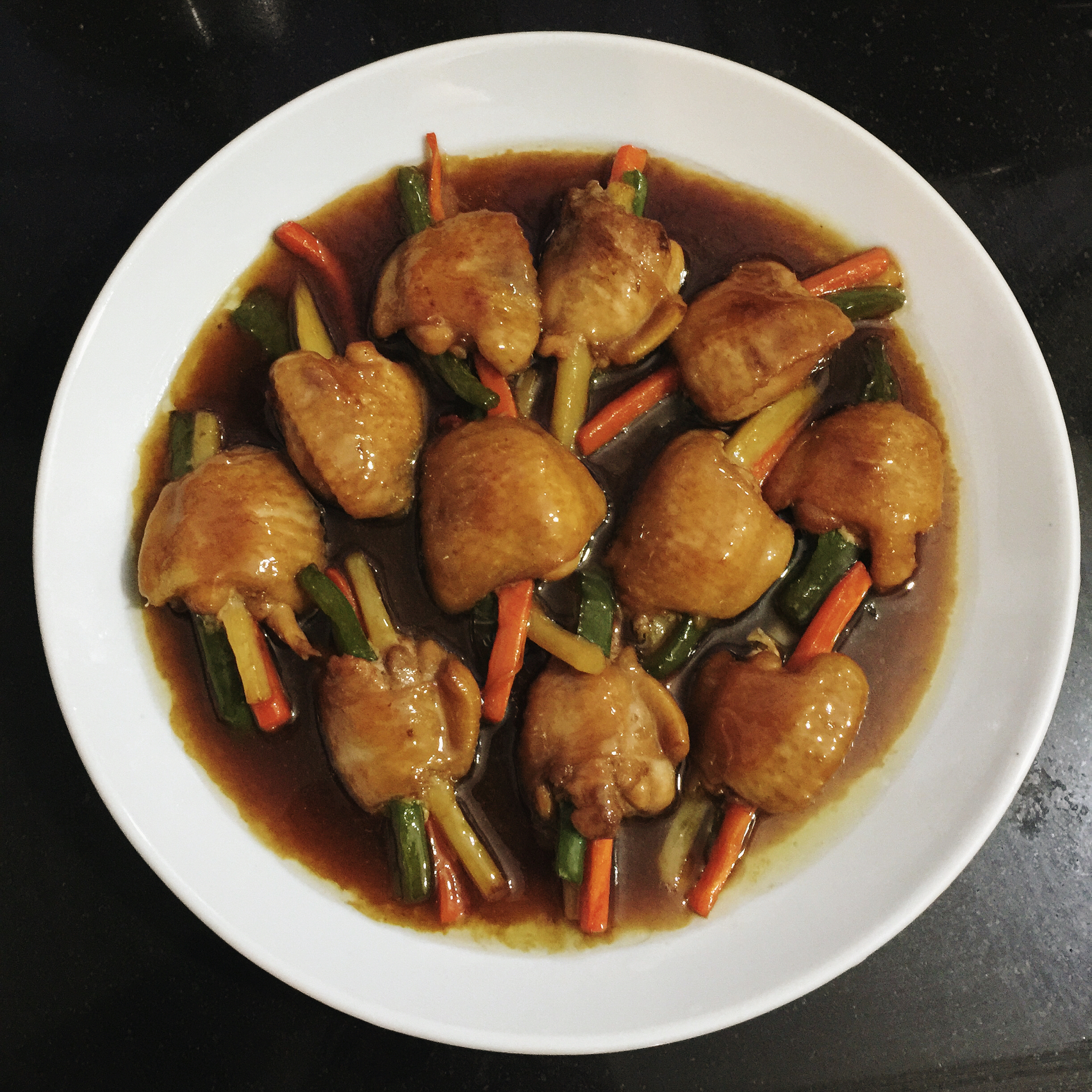 时蔬鸡翅