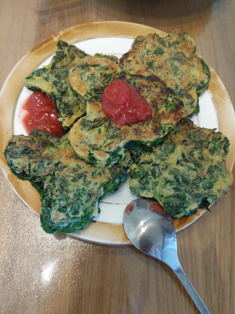 #麦子厨房美食锅#芹菜叶饼