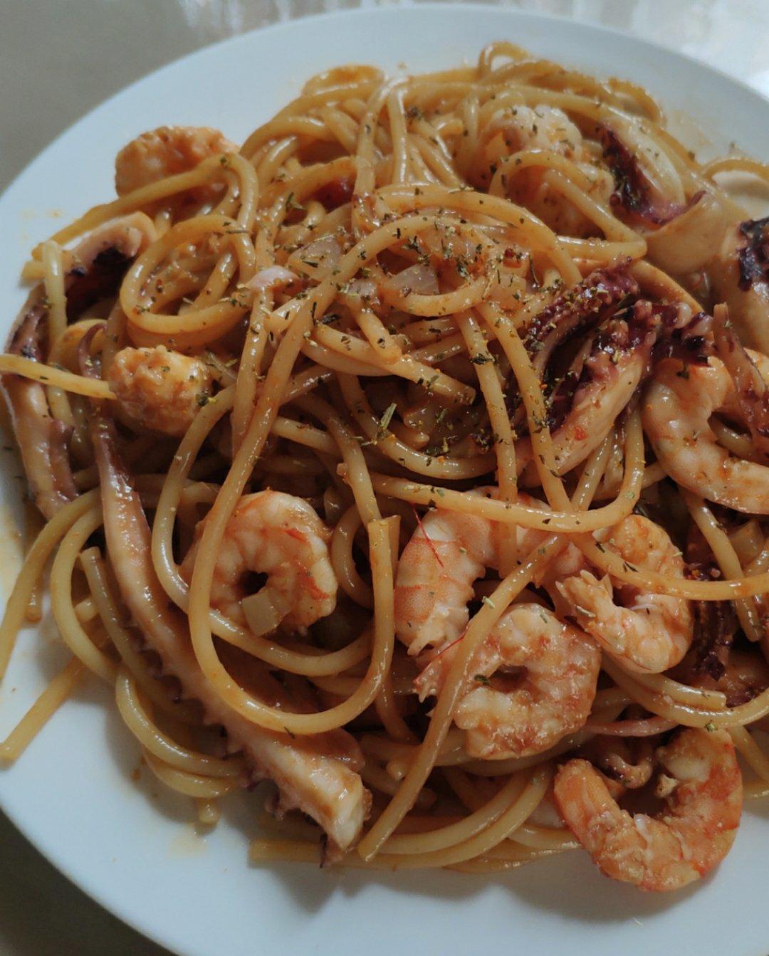 减脂|美味又低脂的虾油虾仁意大利面