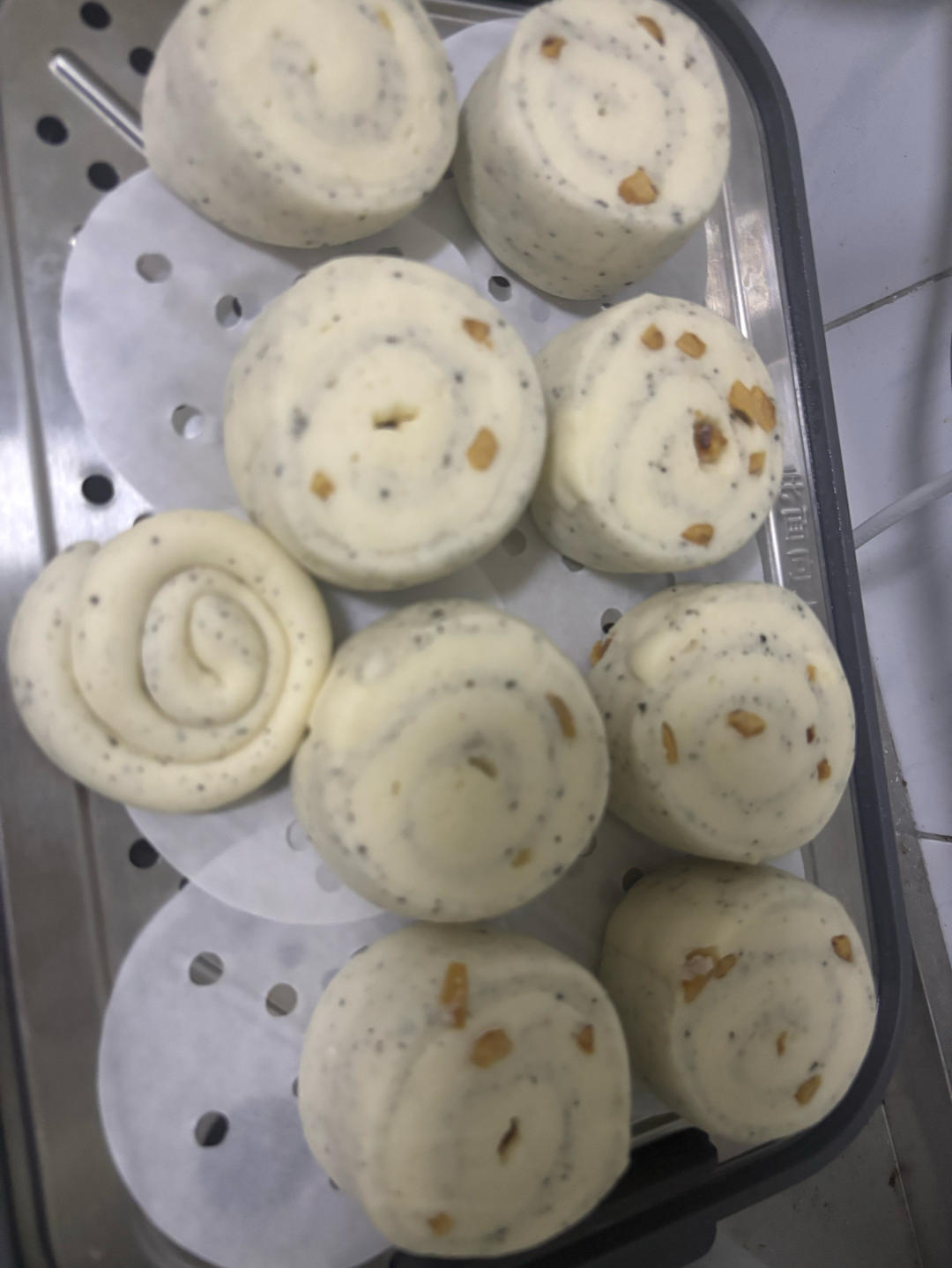 宝宝版核桃红枣黑芝麻蒸糕