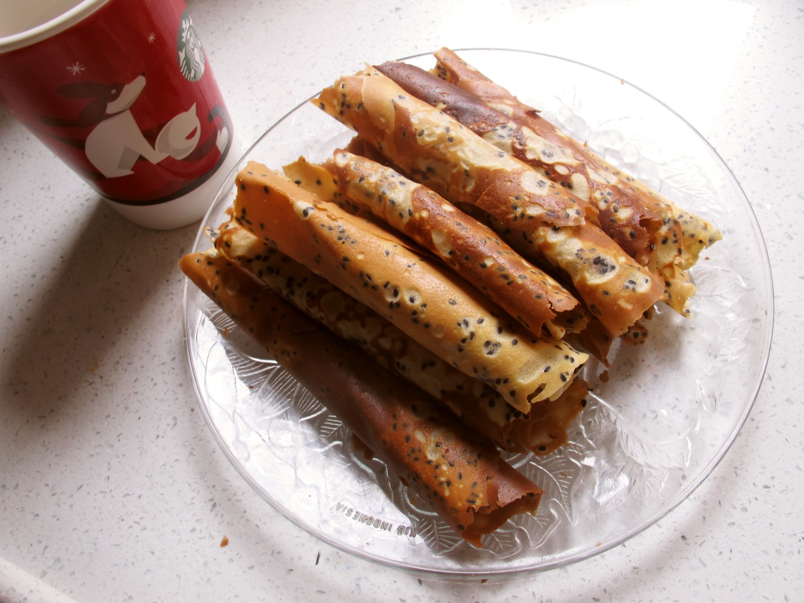 平底锅脆皮蛋卷