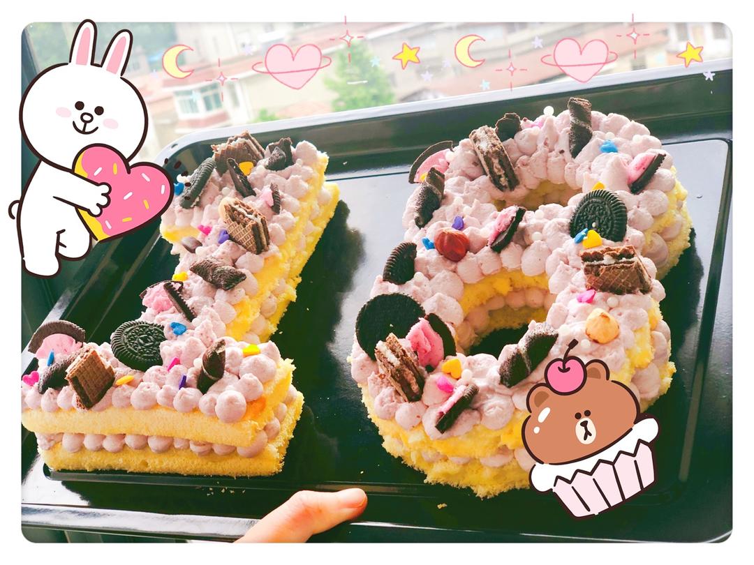 3岁创意数字生日蛋糕