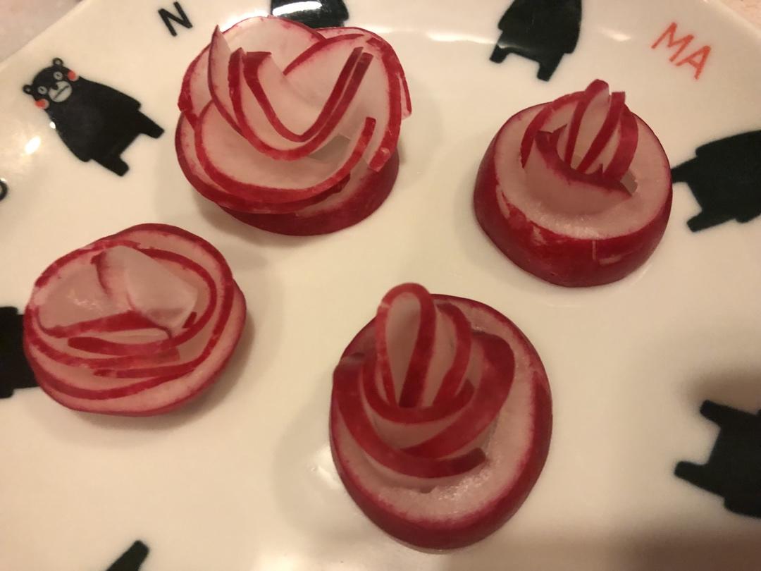 巧做樱桃萝卜花