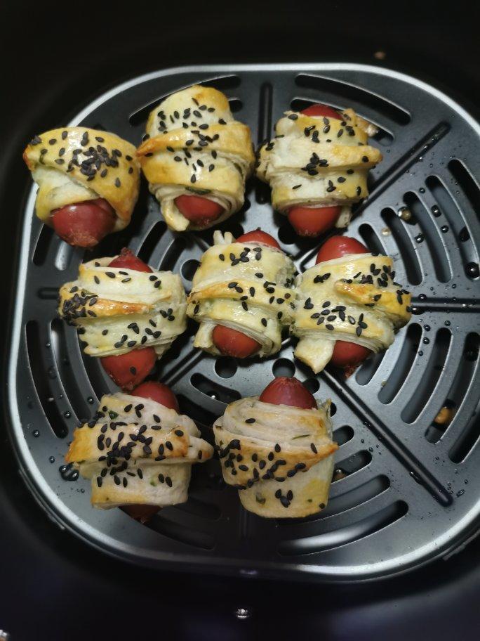 快手早餐：手抓饼变可颂面包（空气炸锅）