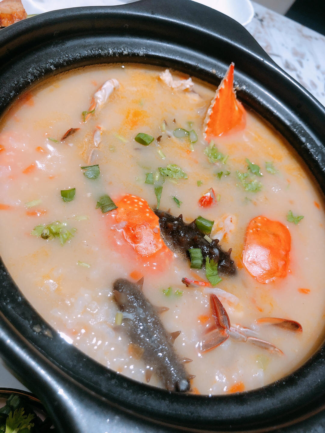 潮汕海鲜砂锅粥【住家版】米香肉鲜粥稠