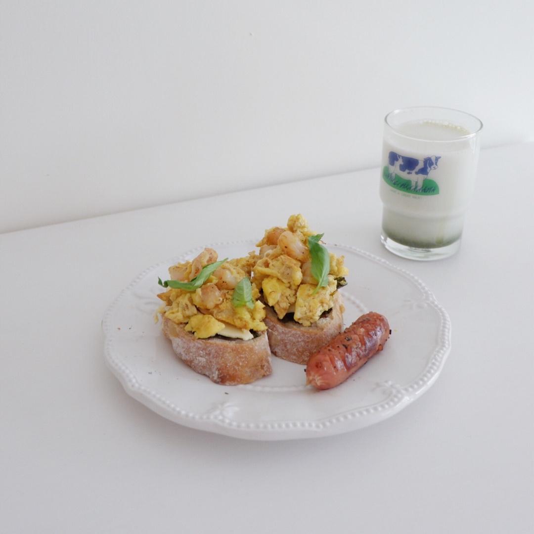 和风海苔虾滑蛋三明治【健康一手握】