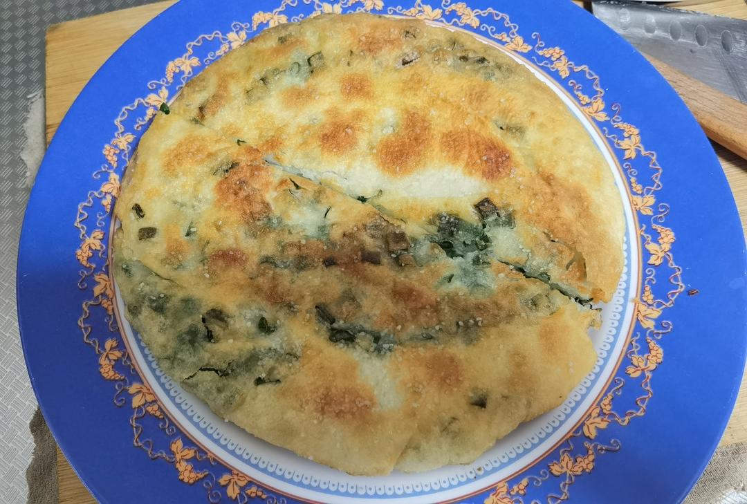 外酥里嫩的厚片葱油饼