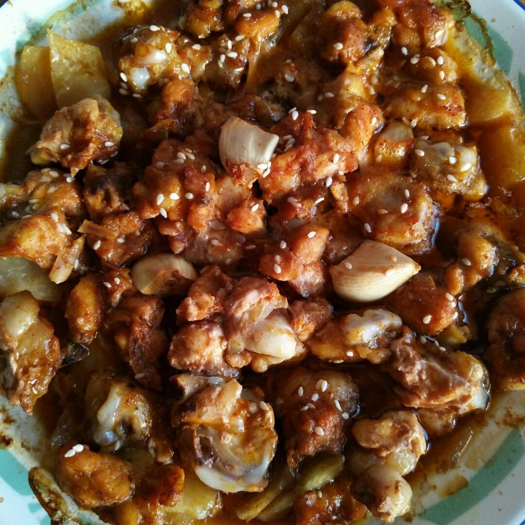 新奥尔良烤鸡腿土豆