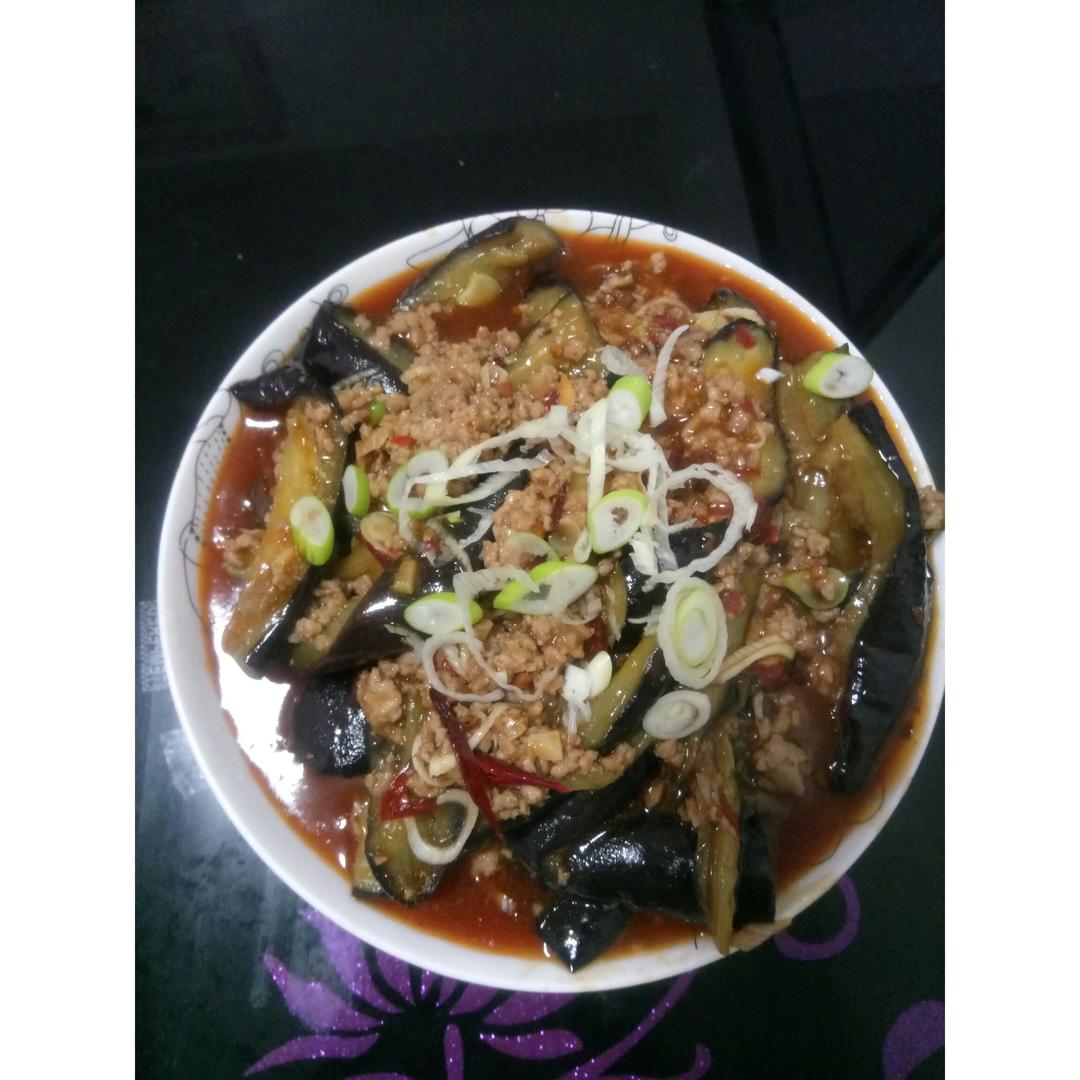 红烧肉沫茄子