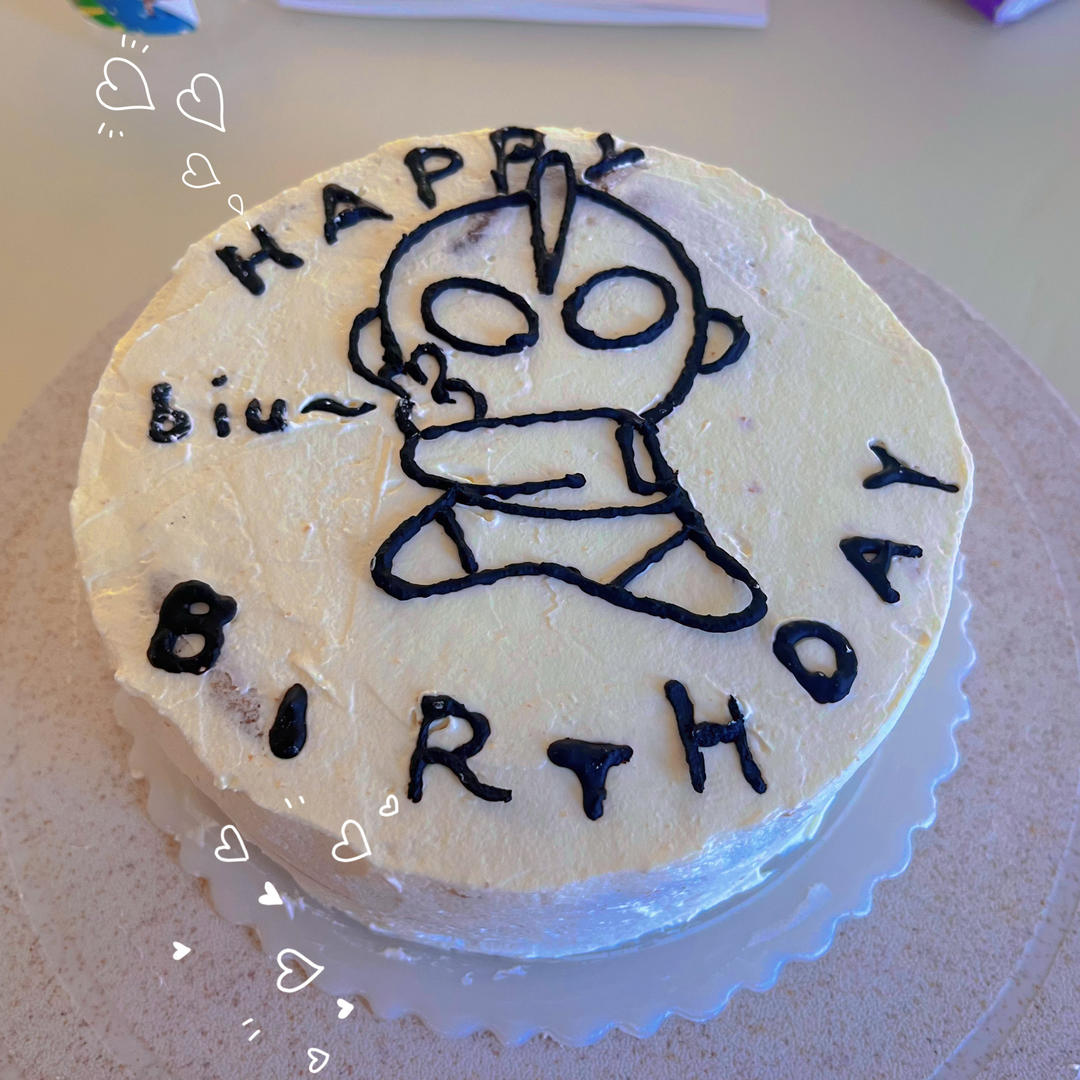 奥特曼生日蛋糕（手绘图）