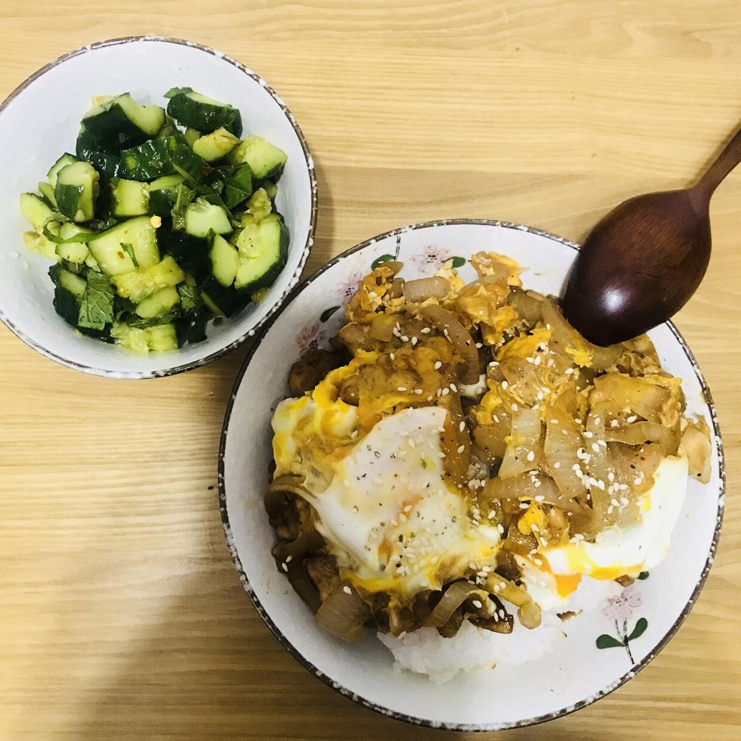 🍗日式亲子丼🍗—中式酱油版❗️不需要特别买日式酱料❗️