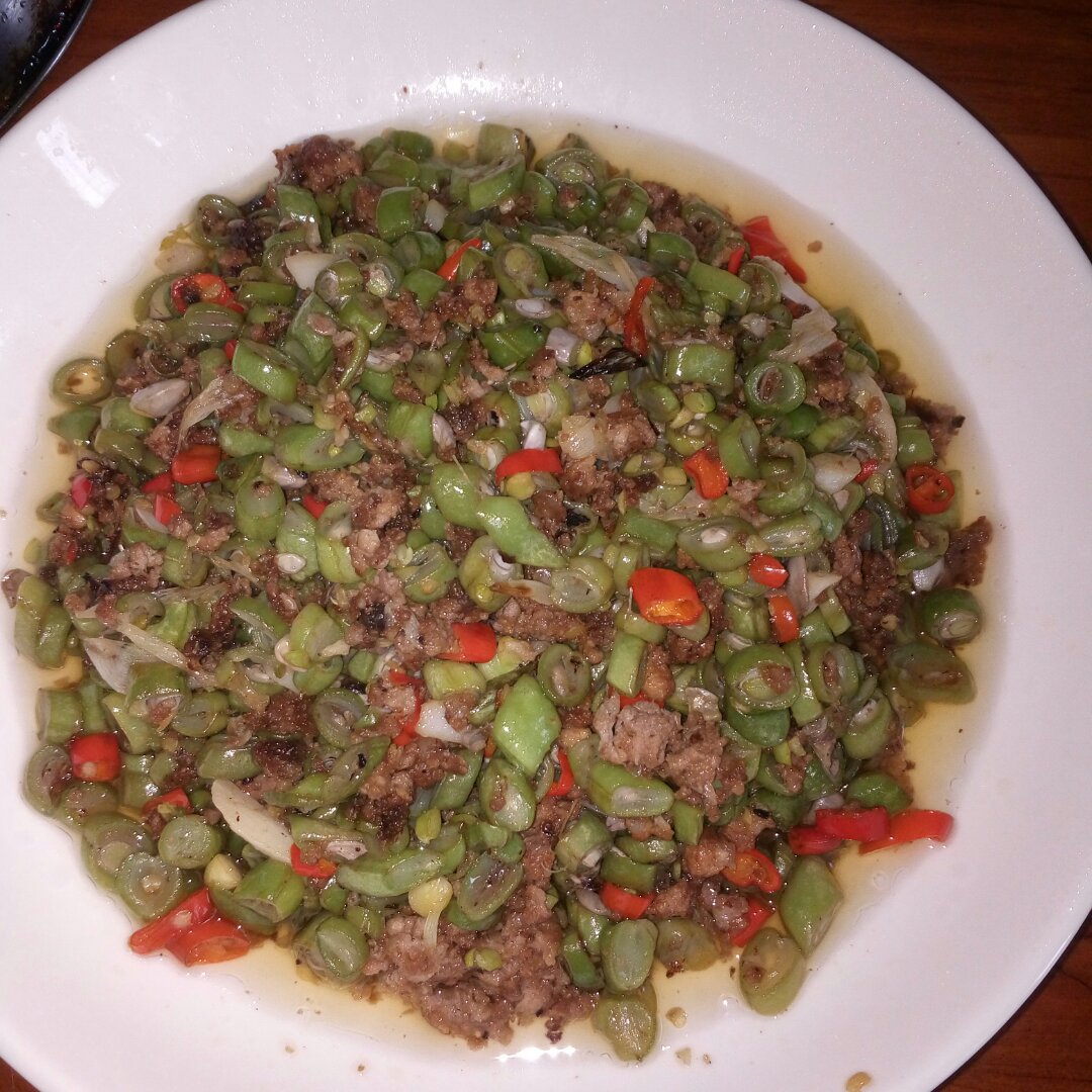 肉沫豆角下饭菜