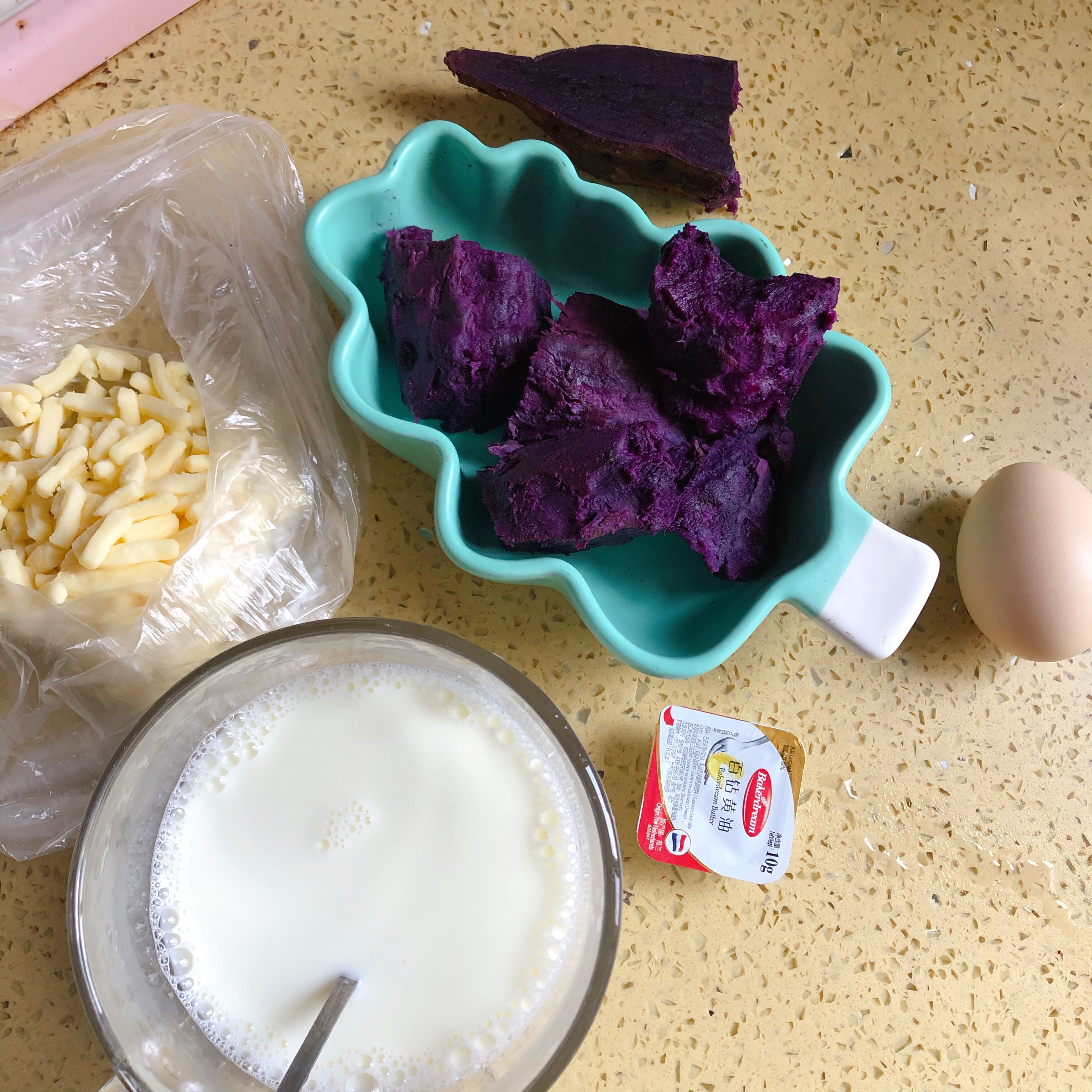 芝士焗紫薯的做法 步骤2
