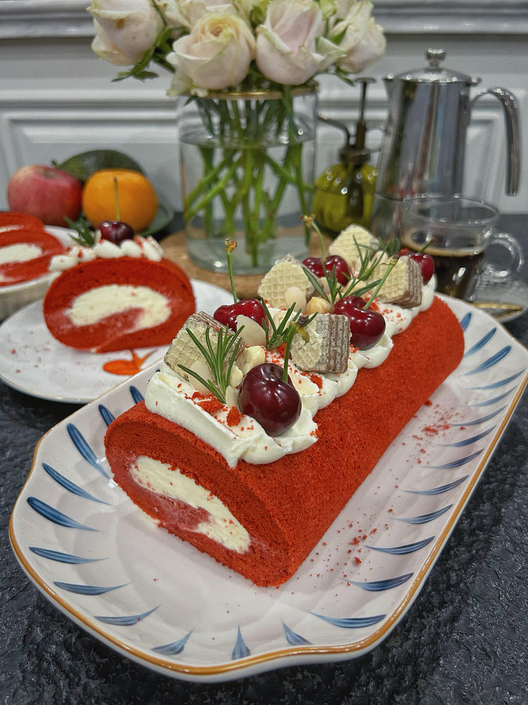 红丝绒乳酪蛋糕卷