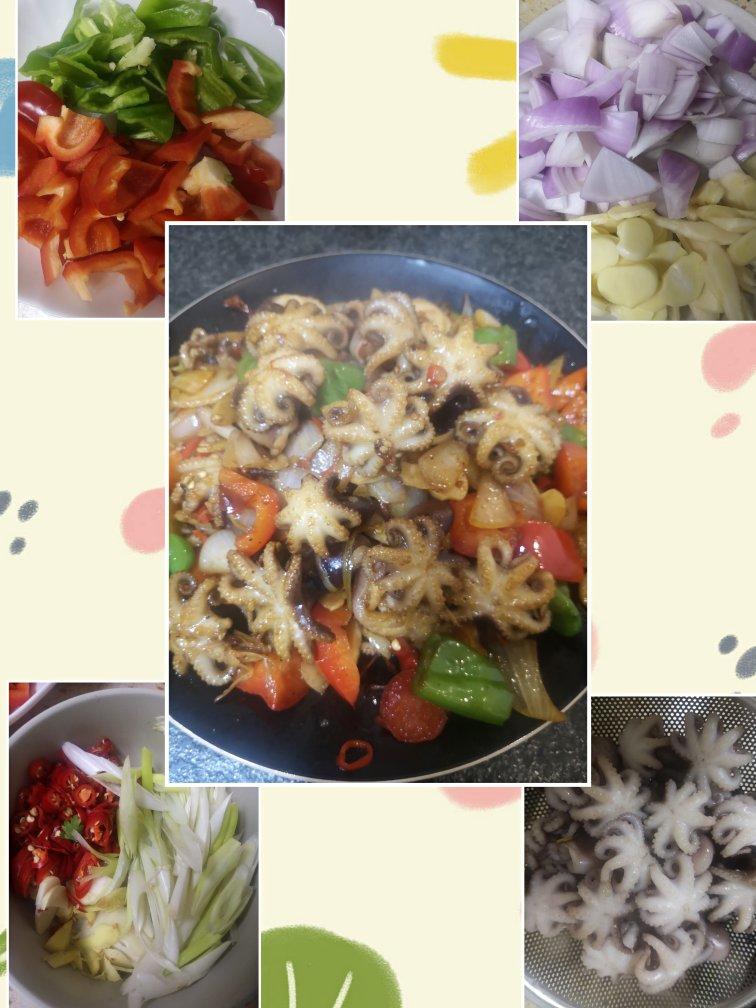 ㊙️家常菜‼️辣炒小章鱼🐙鲜美诱人
