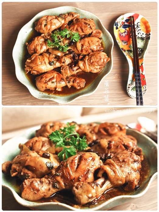 豆豉酱蒸鸡腿