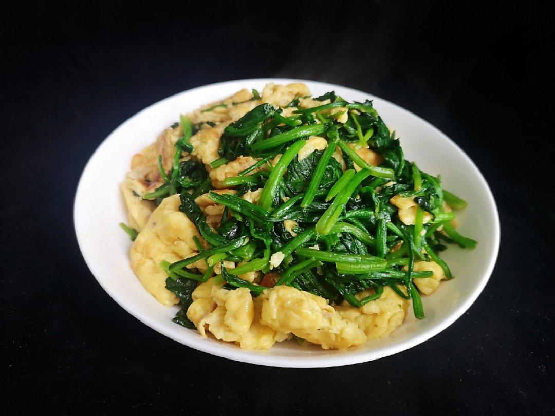 虾皮菠菜炒鸡蛋