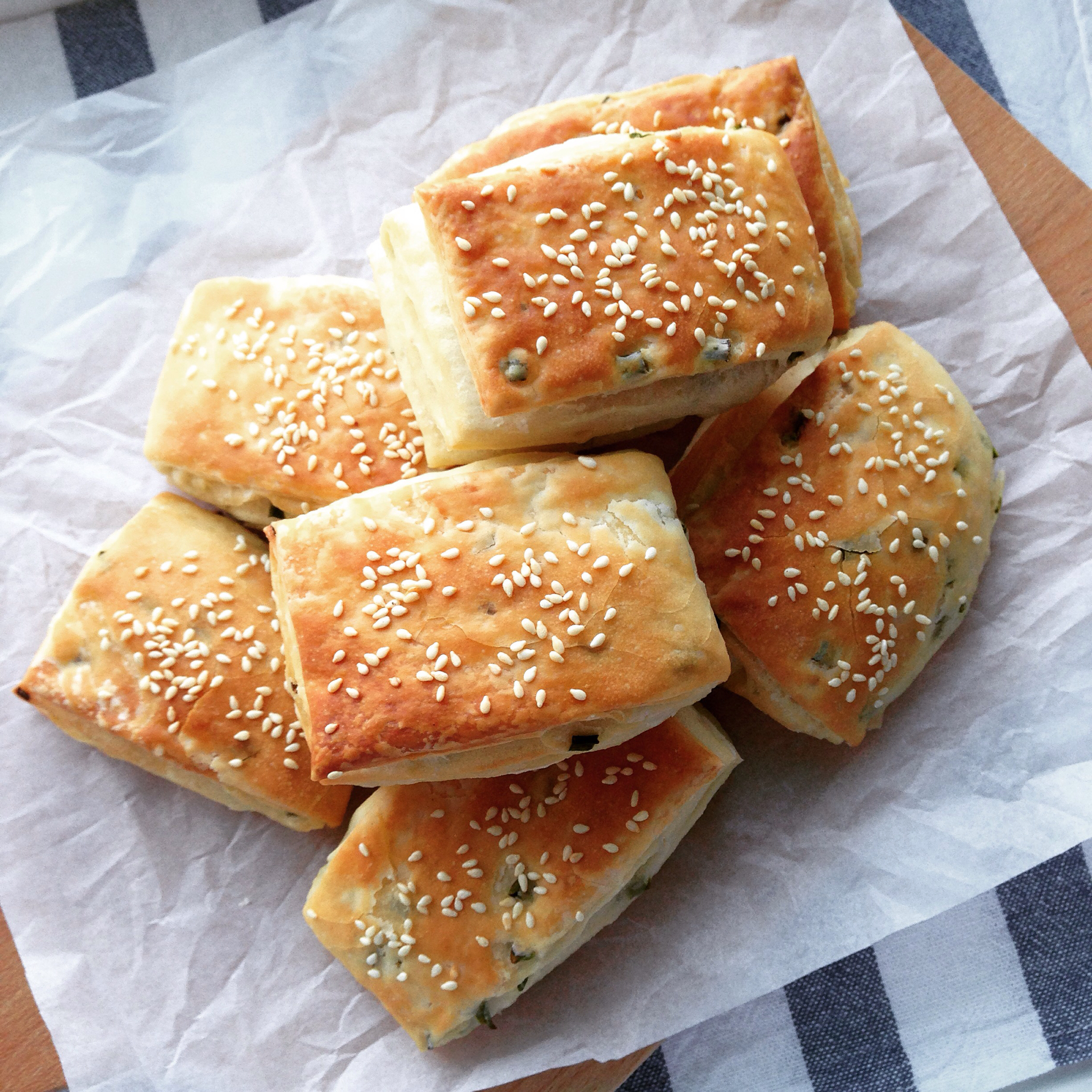 rainbowfish做的椒盐发面千层饼