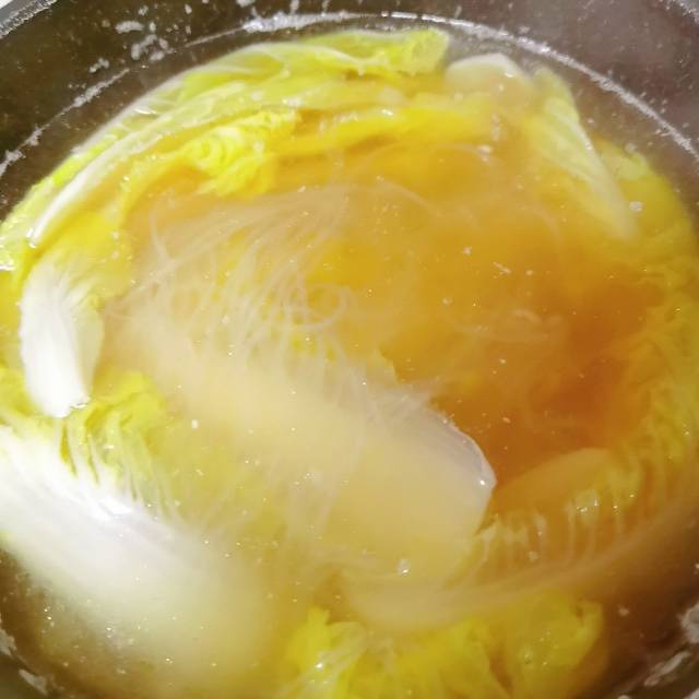 娃娃菜粉丝煲，低卡又鲜美