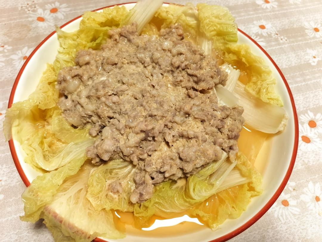 肉末蒸娃娃菜