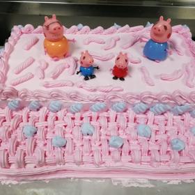 小猪佩奇卡通生日蛋糕