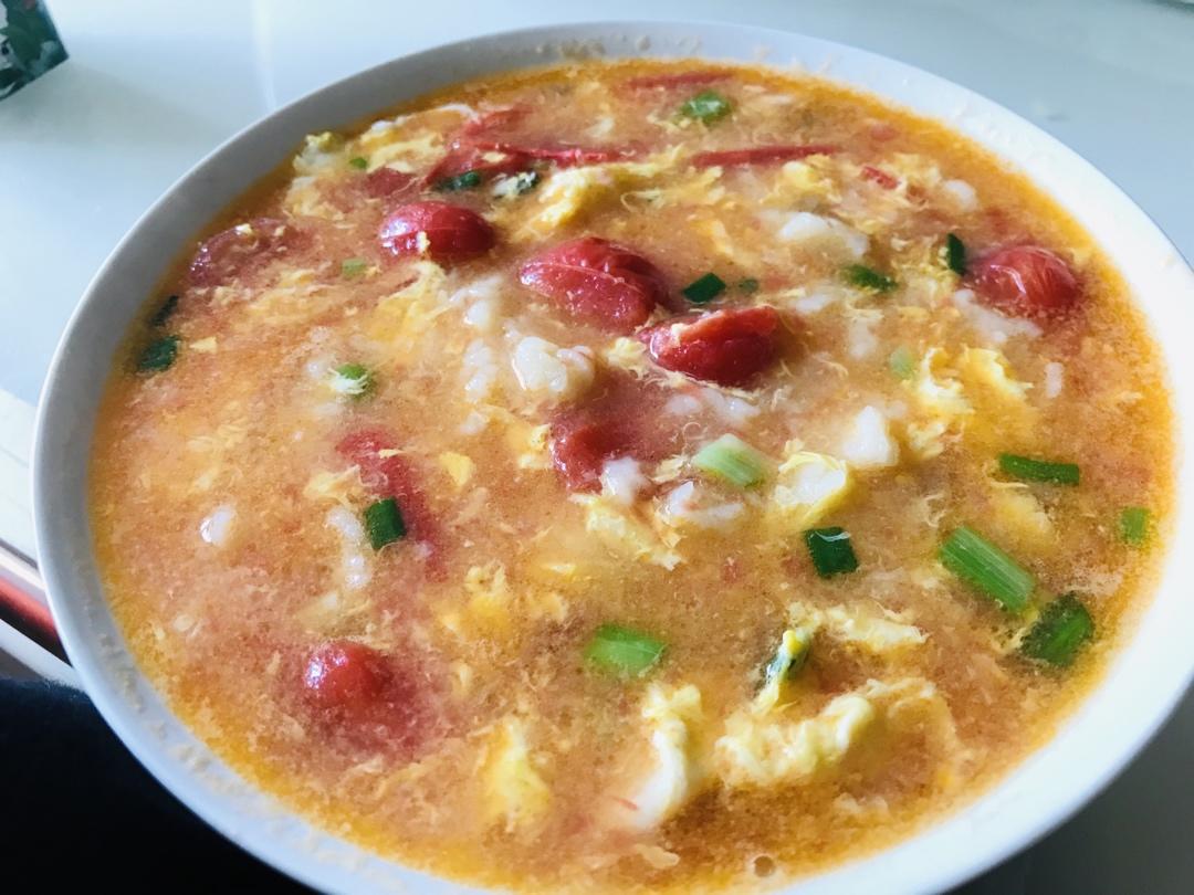 番茄鸡蛋疙瘩汤
