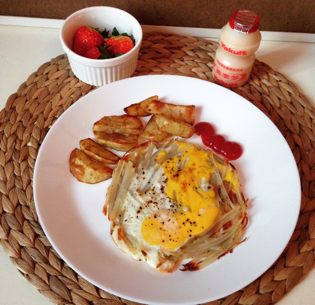 快手早餐—马铃薯火腿蛋