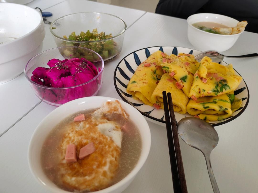 快速早餐鸡蛋葱花饼