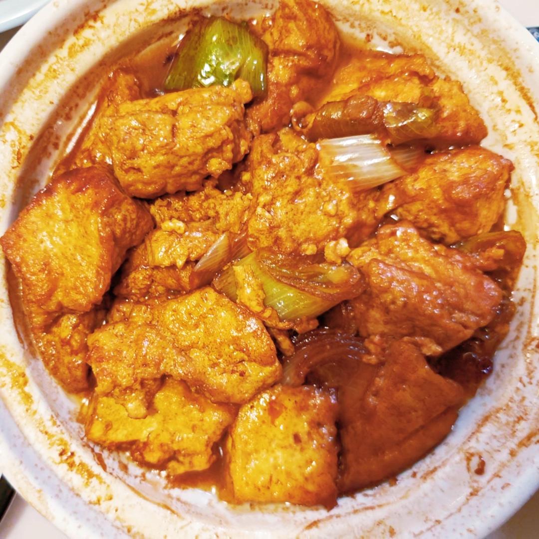 葱烧豆腐