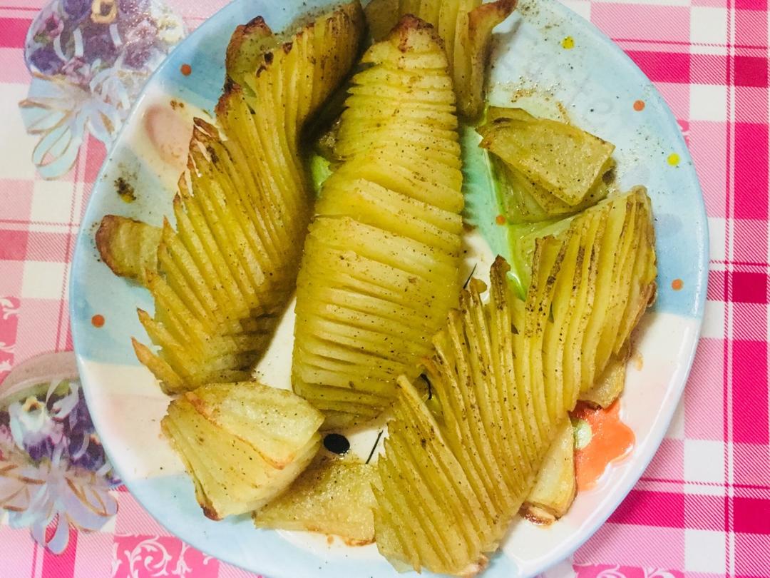 逗欣欣做的烤蓑衣土豆