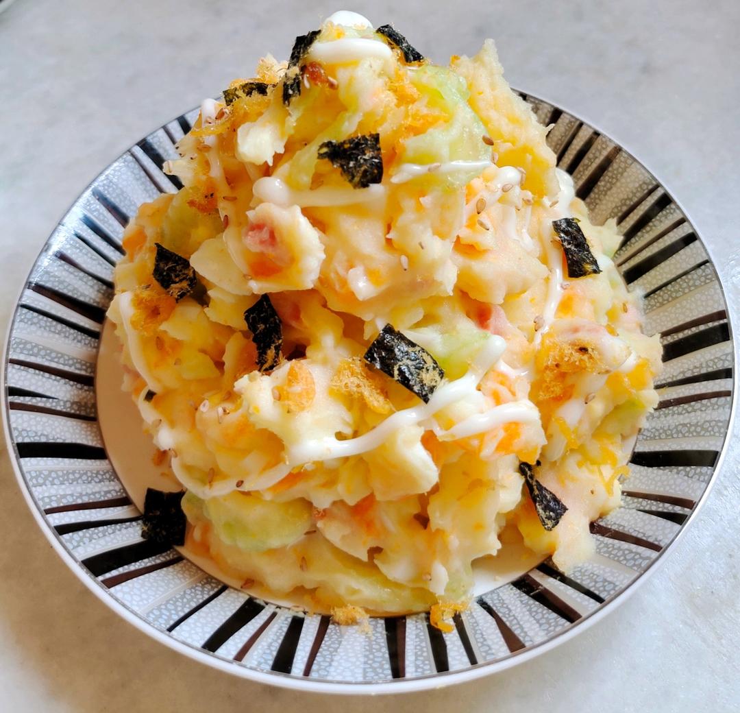 日式土豆泥沙拉（简单易学、健身代餐）