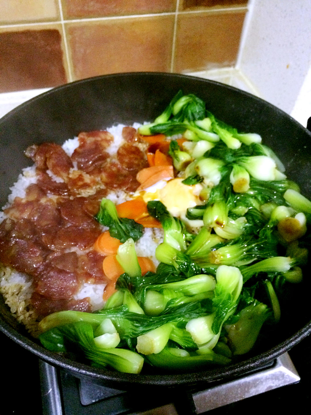 香肠煲仔饭 拌饭 健康少油版 香喷喷