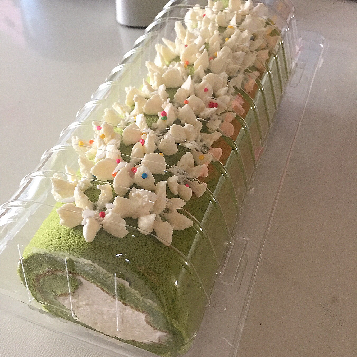 抹茶戚风蛋糕卷