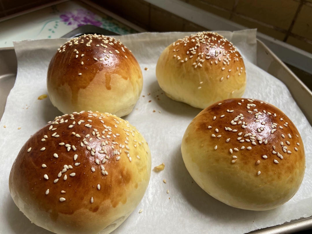 肯德基早餐汉堡轻松在家做 ---『玉米鸡肉汉堡包』