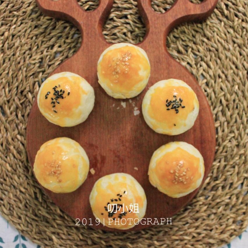 蛋黄酥~紫薯、抹茶、原味~花好月圆，中秋快乐~内附一次做六色蛋黄酥方法~