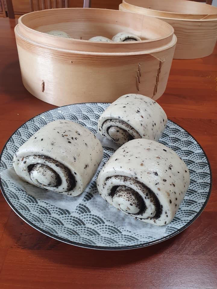 奶香黑芝麻馒头（一次性发酵）