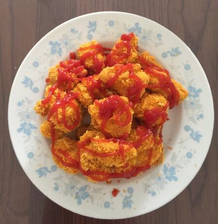 无油烤箱版鸡米花~低卡炸鸡 by牛奶和爱丽丝