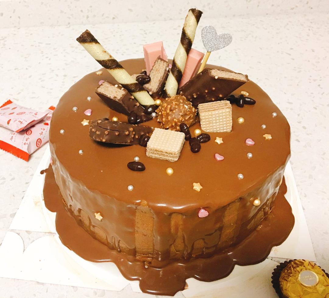 风靡欧美的滴落蛋糕~巧克力盛宴dripping cake