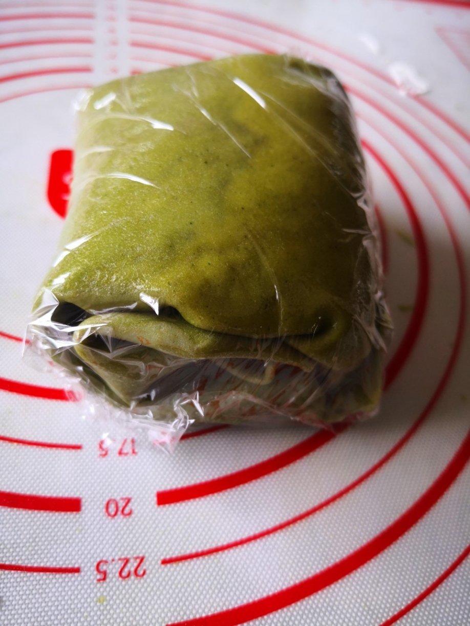 抹茶蜜豆毛巾卷